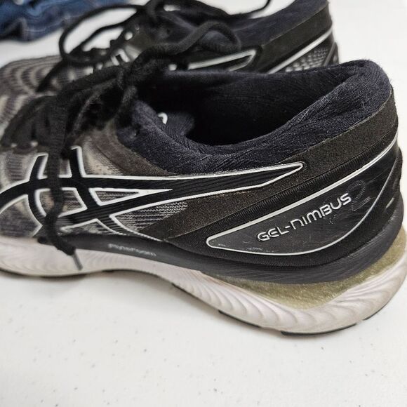 Asics Gel-Nimbus 22 Running Shoes Sneakers Women's US 9 Gray Black White GUC - Picture 2 of 10